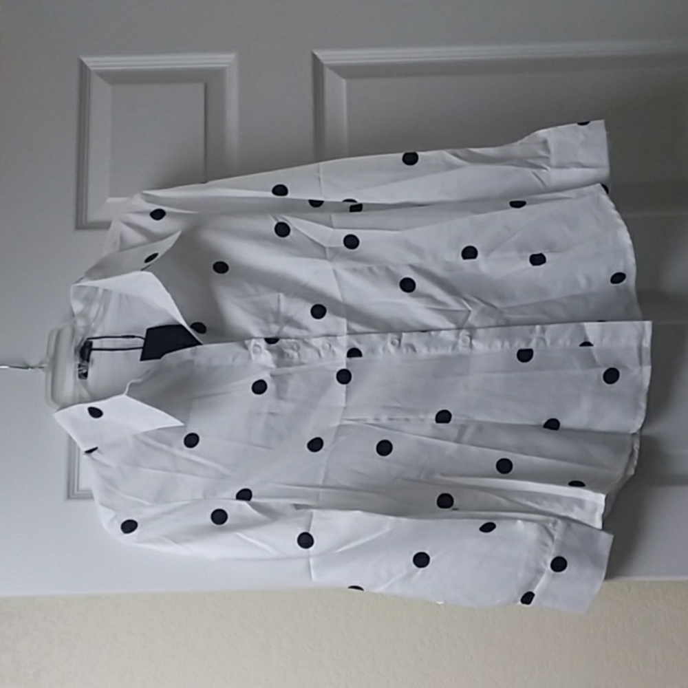 FHQ Collection white long sleeve top.